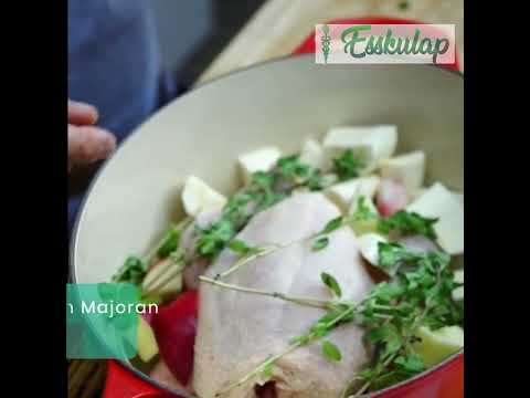 Ofenhähnchen mit Pastinaken und Äpfeln gebacken