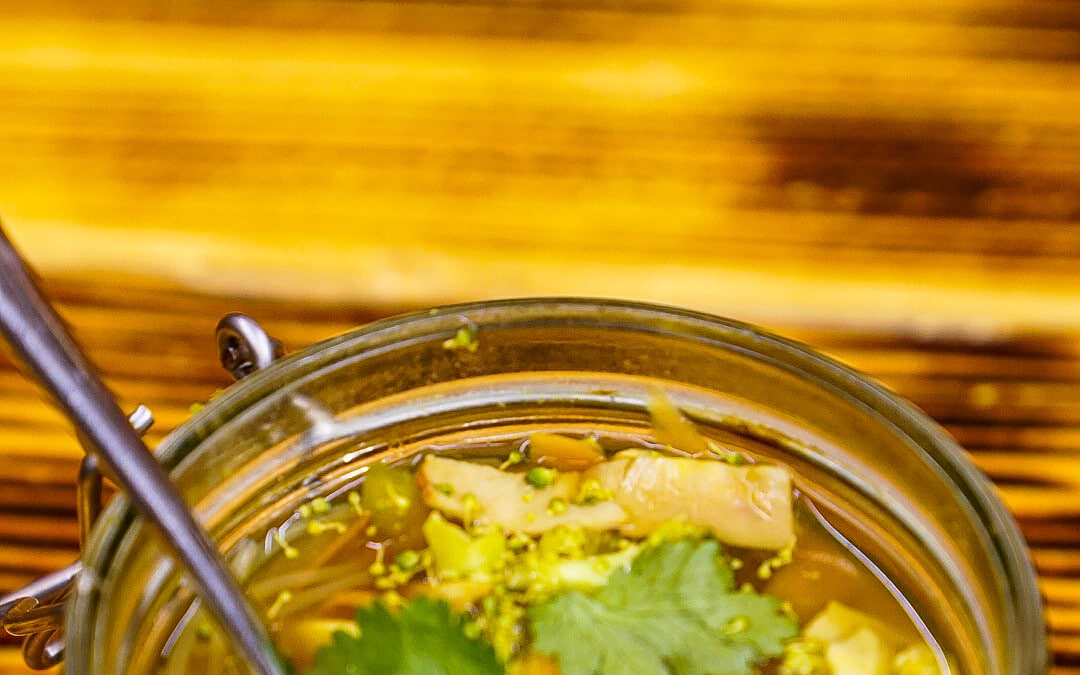 Asia Glasnudelsuppe im Weckglas