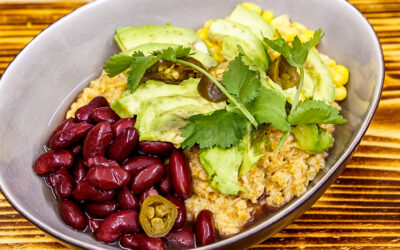 Mexico-Porridge mit Kidneybohnen, Mais und Chili